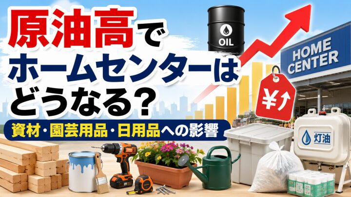 原油高でホームセンターはどうなる？資材・園芸用品・日用品への影響を解説