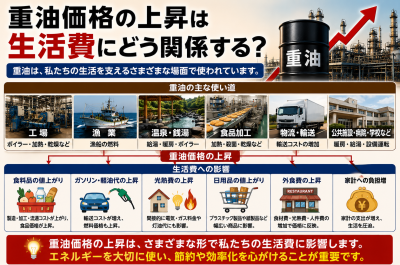 重油価格の上昇は生活費にどう関係する?
