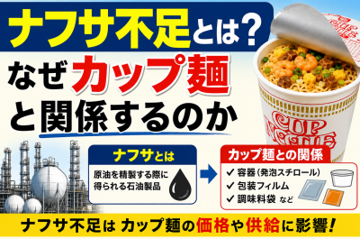 ナフサ不足でカップ麺はどうなる?容器・物流・価格高騰の影響を解説