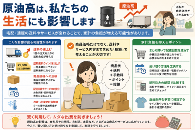 原油高で宅配・通販はどうなる?送料・配送費・家計への影響を解説