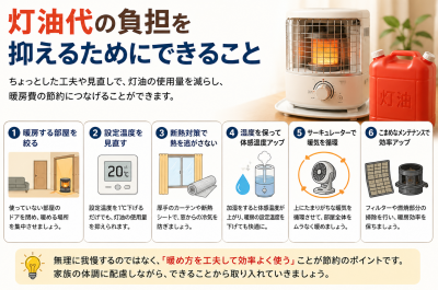 灯油代の負担を抑えるためにできること