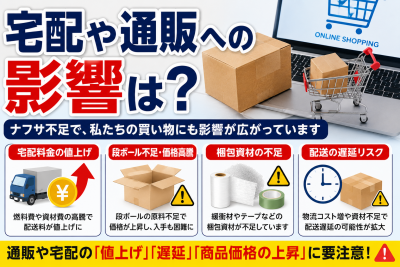 ナフサ不足で物流はどうなる?宅配・段ボール・配送コストへの影響を解説