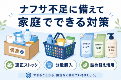 ナフサ不足に備えて家庭でできる対策