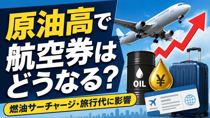 原油高で航空券はどうなる？燃油サーチャージと旅行代への影響を解説