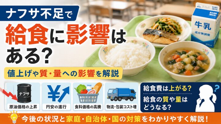 ナフサ不足で給食はどうなる?牛乳・食品包装・給食費への影響を解説