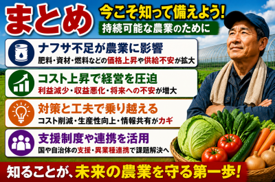ナフサ不足で農業はどうなる？肥料・ビニールハウス・野菜価格への影響を解説
