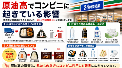 原油高でコンビニに起きている影響 