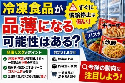 ナフサ不足で冷凍食品はどうなる?値上げ・包装材・品薄リスクを徹底解説
