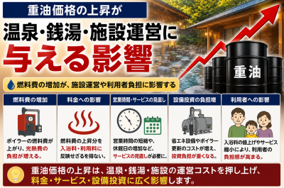 重油価格の上昇が温泉・銭湯・施設運営に与える影響