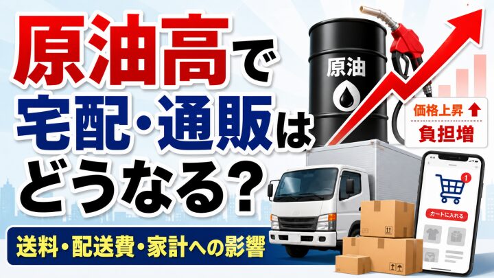 原油高で宅配・通販はどうなる?送料・配送費・家計への影響を解説