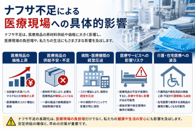 ナフサ不足による医療現場への具体的影響