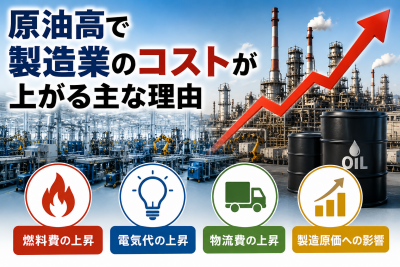 原油高で製造業のコストが上がる主な理由