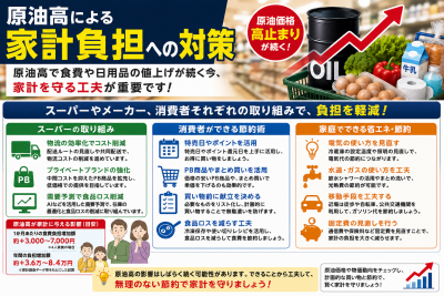 原油高でスーパーはどうなる?食品値上げや家計への影響を解説